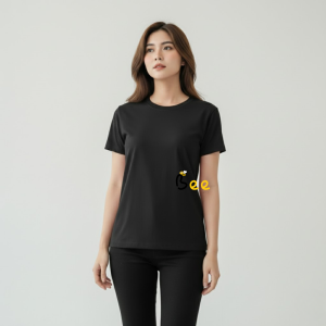 Áo thun nữ Bee sắc Đen huyền bí thời thượng chất cotton cao cấp co giãn 4 chiều tôn dáng trẻ trung.