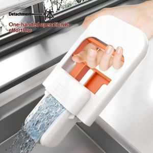 PaulWeekend Compact Handheld Mop with One-Hand Operation Wash and Squeeze in One Effortless Cleaning for Home Use