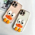 Phone Case Infinix Hot 12 Infinix Hot 12 Pro Hot 12 Play X6817/X6816C/X6816 hot12 Case For Girls Creative Funny Duck Suit Casing Plated Phone Shell Luxury Plating Soft Phone Case. 