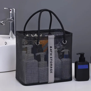 PREFERRED Large Capacity High Quality Mesh Toiletry Bag with Metal Frame - Portable Storage Handbag