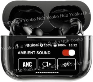 A9Pro Headset LED Touch Screen Noise Cancelling Bluetooth Earphones A/ENC Hifi Stereo TWS Headphone
