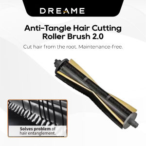 New Dreame TriCut Brush For Robot Vacuum Cleaner  Anti-Tangle Hair Cutting Brush 2.0  Maintenance-Free  Cut All Long Hair
