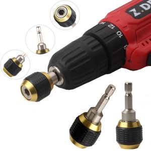 1/4" Keyless Drill Bit Chuck Conversion Hex Shank Adapter Quick Change Driver