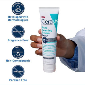 【Local】（Next day delivery）CeraVe Acne Foaming Cream Wash with Benzoyl Peroxide 10%