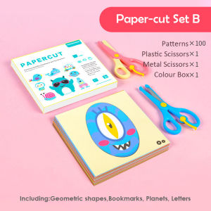 FLIPPED Paper Cut Craft Kit Art and Craft Activity Set Paper-Cut DIY Craft Book Kits Childrens Paper Art Materials Early Educational Toys for Kids T4-7 Years Old Preschool Kindergarten Boys Girls