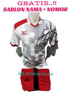 ( FREE SABLON NAMA+NOMOR ) Baju olahraga pria/wanita kaos bola futsal badminton bulutangkis voli basket terbaru