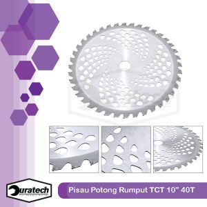 Kodenki Pisau Potong Rumput Kotak Mata Mesin Potong Rumput 305mm - Blade Brush Grass Cutter Potong Rumput - Pisau Mesin Potong Rumput Mesin Gendong Grass Blade Trimmer 305mmx1.6mm Pisau Mesin Potong Rumput 10" Gendong Brush Cutter Blade 10 Inch Bulat