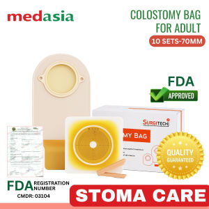 Surgitech Colostomy Bag 70mm – Pack of 10