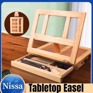 Wooden Table Easel Desktop Easel For Oil Painting and Acrylic Painting Studio Easel Display Easel