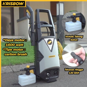 High Pressure Cleaner Krisbow Home Use 130 Bar 1600 Watt Frhpe130a Jet Cleaner Mesin Cuci Mobil bergaransi Resmi Krisbow