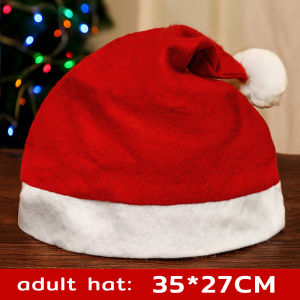 🎅🏻 ตกแต่งคริสต์มาส🎅🏻Christmas Hat หมวกซานต้า หมวกซานตาคอส มีทั้งขนาดเด็กและผู้ใหญ่ วันคริสต์มาสปีใหม่ของชาวคริสต์