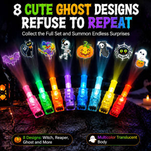 🌟Halloween Projection Finger Light Led Finger Projector Light Cheapest Projections Finger Light Toys Halloween Favors For Kids万圣节投影手指灯