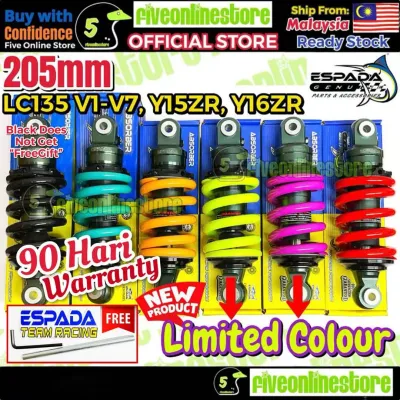 Espada World Class Monoshock Absorber 200mm 205mm 225mm 230mm RS150 RSX Y15 Y15ZR Y16ZR LC135 VF3i Adjustable Suspension