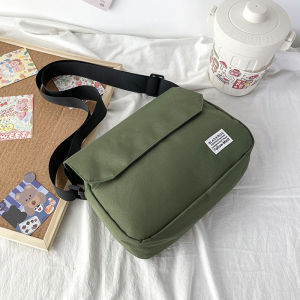 LH.Shoess ราคาถูก กระเป๋าแฟชั่นลำลอง ทรงสี่เหลี่ยม ใส่ของได้เยอะ พกพาง่าย ชายก็ใช้ได้หญิงก็ใช้ดี วัสดุดี ดีไซน์เรียบง่ายไม่แต่งลาย แมทช์ง่ายสุด ต้องจัด