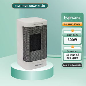 Máy sưởi gốm mini Fujihome FH600 – Ấm nhanh êm ái cực tiết kiệm điện - Bảo hành điện tử toàn quốc