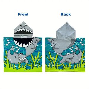 Microfiber Hooded Beach Towel for Kids Toddlers Bath/Pool/Swim Poncho Cover-ups