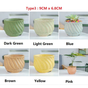 3 Type 彩色简约个性花盆 Succulent Pot Cactus Pot Zakka Minimalism Planter Pasu Seramik Putih kaktus 多肉花盆 陶瓷花盆 冰裂 植物盆