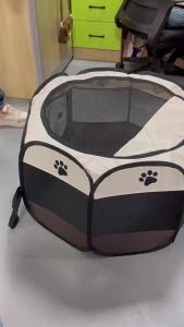Tent Octagonal Cage Fence Cat Cage Foldable Cat Cage Oversized Household Cat Nest Four Seasons Universal Cat Delivery Room Tent Camping