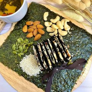 Rong biển kẹp hạt dinh dưỡng [Bao Bì Từng Miếng] -250gr  rong biển sấy kẹp ngũ cốc thơm ngon- đồ ăn vặt healthy