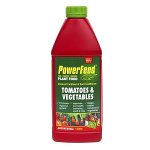 PowerFeed 1L Tomatoes and Vegetables Liquid Fertiliser. Organic nutrient for fast growth.