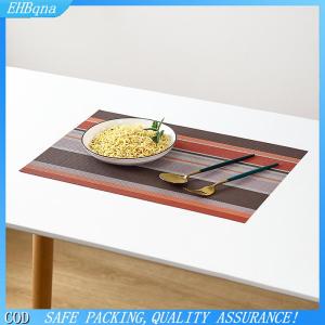 COD 45x30cm PVC placemat sọc chống trượt không thấm nước bảng Mat nhà bếp bàn ăn đĩa Pads Bát đế lót ly trang trí nội thất