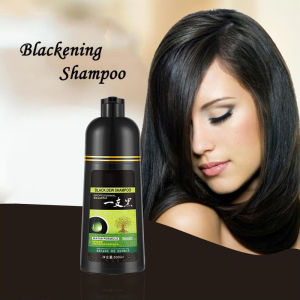 500ML Hair Coloring Hair Dye Effective Hair Color Shampoo Herbal Hair Dye Shampoo Turn Your White/Grey Hair Into Black In Just 5 Minutes All Natural And Organic Ingredients No Irritable Odor Hair Blackening Shampoo (Black/Brown)