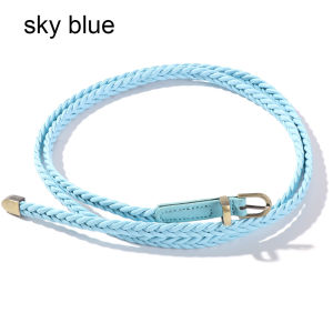 BESTOURO Women Graceful Sweater Thin Skinny Waistband Dress Strap Faux Leather Belts Adjustable Belt