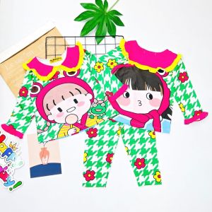Đồ bộ bé gái size đại dài tay thun lạnh cổ sen bèo Jennie kids J496