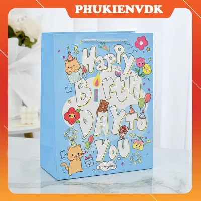 Túi Giấy Túi Quà Tặng Chúc Mừng Sinh Nhật Happy Birthday 4 Màu Độc Đáo Z24