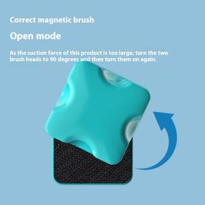 ASRV Mini Fish Bowl Magnetic Force Cleaning Brush Powerful Algae Removal Aquarium Double-Sided Wiping Tool