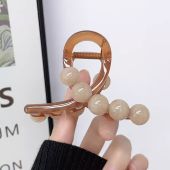 Thời trang khí chất thanh lịch màu nâu Kẹp tóc càng cua Phụ kiện tóc cho nữ phụ nữ