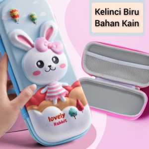 IVLOVE - Tempat Pensil Import 3d Timbul Eva Waterprof Kotak Pensil Motif Anti Air Packing Mika Alat Tulis Sekolah Tk Sd Cewek Cowok Import