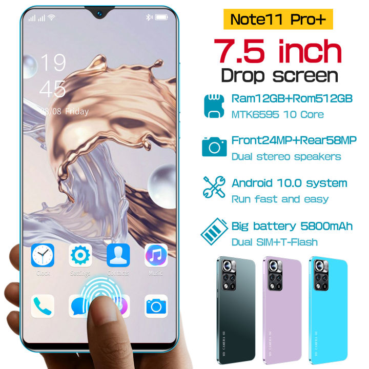 Produk Baru HP】Hp murah Baru Asli Smartphone Note 11 pro 7,5