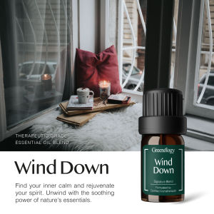 Greenology Aromatherapy Wind Down Essential Oil Blend 5ml | Anxiety • Stress • Relax • Unwind • Calm for Yoga Meditation