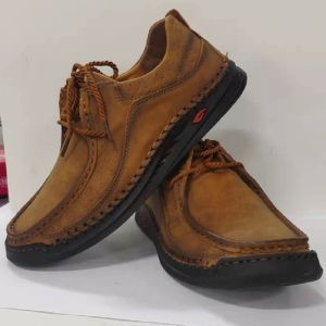 INLIKE Terbaru Kulit Sepatu Pria Santai Hiking Mendaki Handmade Kerja Kuliah Outdoor Tidak Licin Touring 126