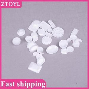 ZTOYL💝 33pcs Mini Dollhouse Miniature Kitchen utensils dish plate tableware Toys