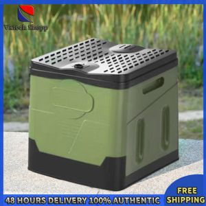 Vktech Folding Portable Toilet for Outdoor Adventures - Ideal for Camping Hiking and Beach Trips - Lightweight Car Toilet Bucket with Easy Setup