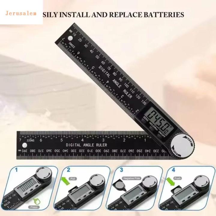 JERUSAL Multifunction 2 in 1 Digital Angle Detector Scale Visual ...