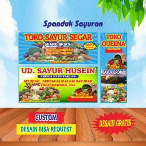 Banner Spanduk Toko Sayur Segar Bisa Request Desain Custom
