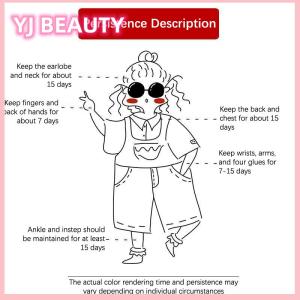 🔥🔥🔥yaojun Herbal Tattoo Stickers Spider Web Temporary Tattoos Lasting Punk Cobweb Tattoo Cheap Goods Festival Art Man Tattoo Sticker