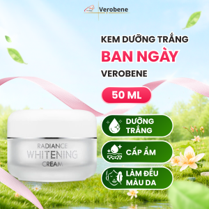 Kem Dưỡng Trắng Da Ban Ngày Verobene Radiance Whitening Cream Cấp Ẩm Nâng Tone Làm Đều Màu Da 50ml