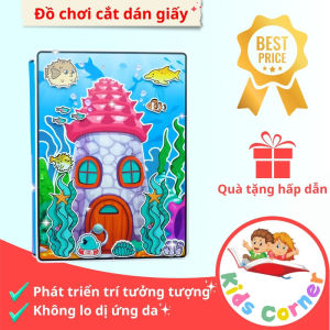 Đồ chơi bằng giấy tocaboca set Diy thủ công bóc dán thông minh H22