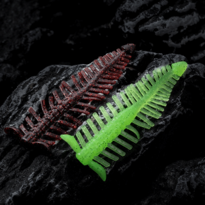 LUMIYA 6pcs 6PCS Pack Soft Bait Lures Slow-Sinking Design Soft Body Texture Millipede Soft Lures Effective Feathered Tentacles Bass Strike Lures Freshwater Fishing