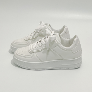 JEIKY.Ladies White Shoes Sneakers Korean Style Thick Soles Casual Versatile Ins Sport Fashion#B319