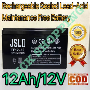 JSL II Brand 12Ah TF12-12 12V 12Ah/20HR For UPS/Solar/ Toycar Valve Rechargeable Sealed Lead-Acid Battery