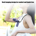 Mini Fan - Portable Handy Fan Usb Rechargeable Digital Display Multi-gear Speed Adjustment With Lanyard. 