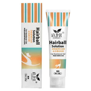 Dorrikey Pet Supplement Gel Hairball Solution Snack Treat Probiotic Hair Removal Cream (120g)