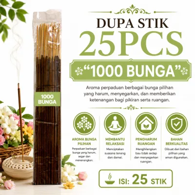 Dupa/hio stick wangi gaharu melati kraton 25pcs - bukhur lidi wangi pengharum ruangan