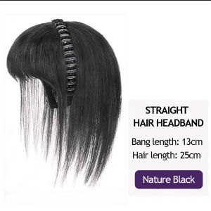 40cm/25cm Headband with Hair Wig Hair Fake Bangs Headband Wig Korean Fashion Hair Natural Invisible Hair Wig