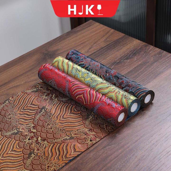 HJKL เรโทร ผ้าปูชาลายดอก สง่างามเรียบหรู สไตล์จีนใหม่ แผ่นรองเดสก์ท็อป ...